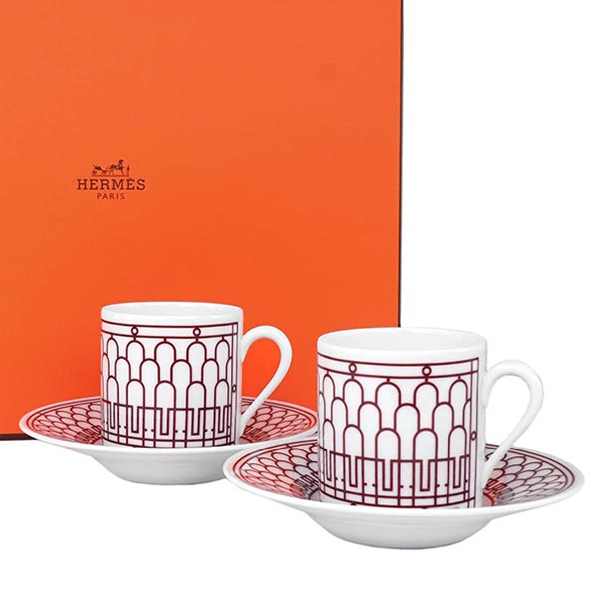 箱アウトレット エルメス 食器 HERMES 041017P H DECO ROUGE COFFEE