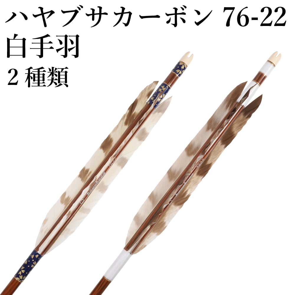 ハヤブサカーボン 矢 76-22 白手羽 6本組 2種類 推奨弓力 9〜14kg 茶 和紙巻き ハヤブサ カーボン 近的 弓道 弓具 山武弓具店  送料無料 女性向き 【D-1799】 : d-1799 : 弓道具の専門店 山武弓具店 - 通販 - Yahoo!ショッピング