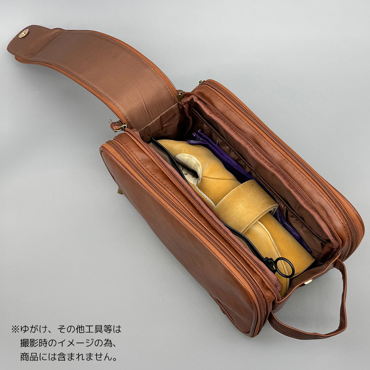 ゆがけ入れ 両サイド収納 全3色 カケ入れ 人工皮革製 収納 持ち運び 保護 弓具 弓道【J-211】 | ブランド登録なし | 10
