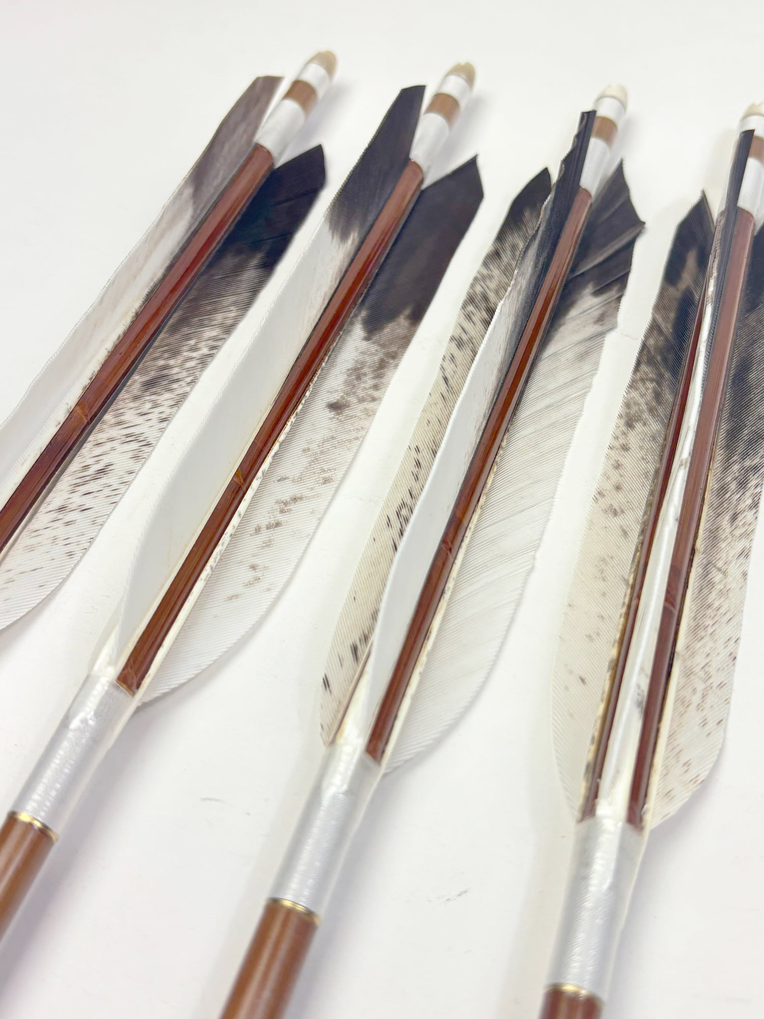 竹矢 フルオーダー製作 犬鷲尾羽 上篦 4本組 受注生産品 オーダー