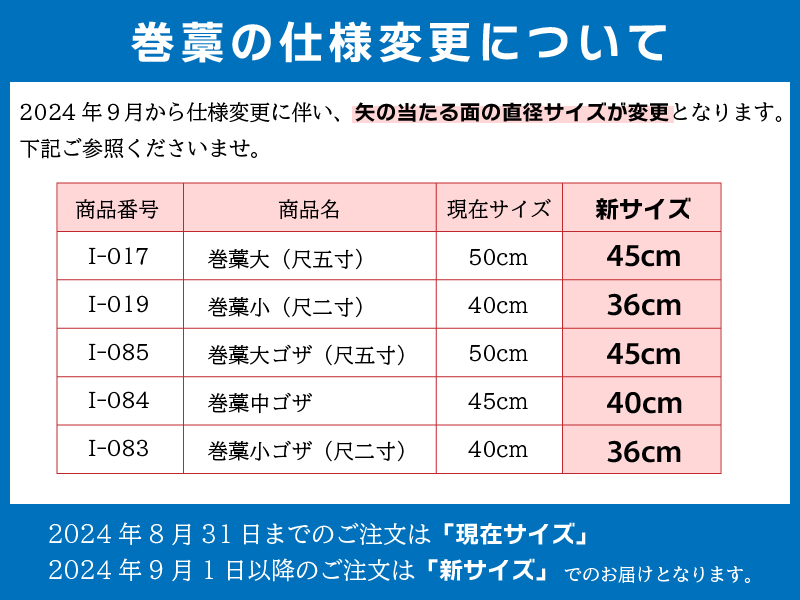 巻藁 小 尺ニ寸 まきわら 商品番号I-019 巻き藁 巻ワラ 巻わら マキワラ 弓道 弓具 弓道道具 弓道具 道場備品 makiwara 山武弓具店  : i-019 : 弓道具の専門店 山武弓具店 - 通販 - Yahoo!ショッピング