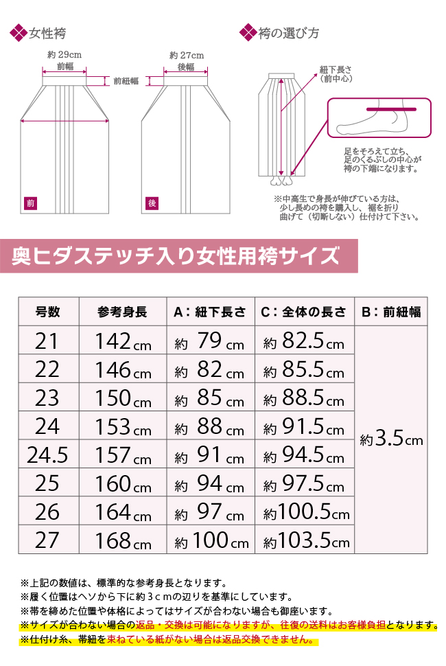 袴サイズ