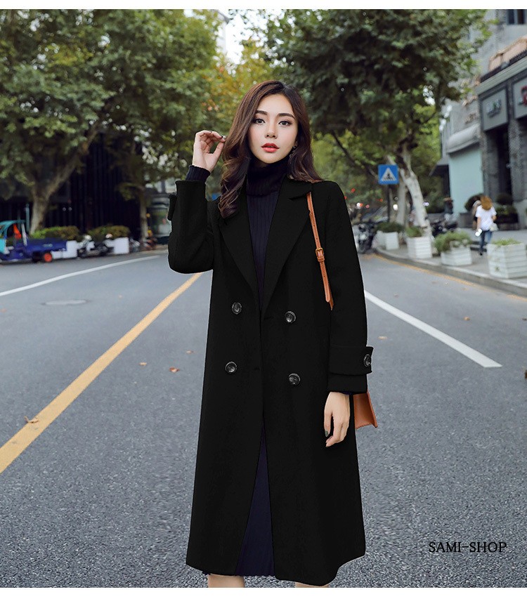 ロングコート アウター レディース チェスターコート オシャレ 膝下 ジャケット ラシャ ゆったり 無地 お出かけ 30代 40代 50代 Snwt294 Sami 通販 Yahoo ショッピング