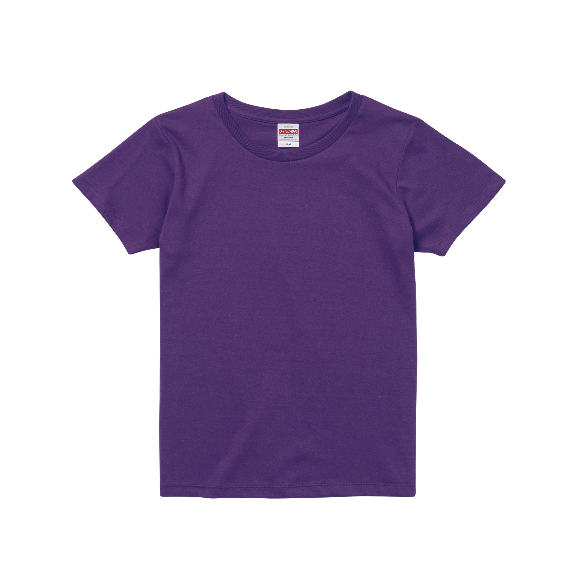 Tシャツ レディース 半袖 綿100% 名入れ ネーム刺繍 カジュアル 5.6オンス United Athle ユナイテッドアスレ 500103 | United Athle | 10