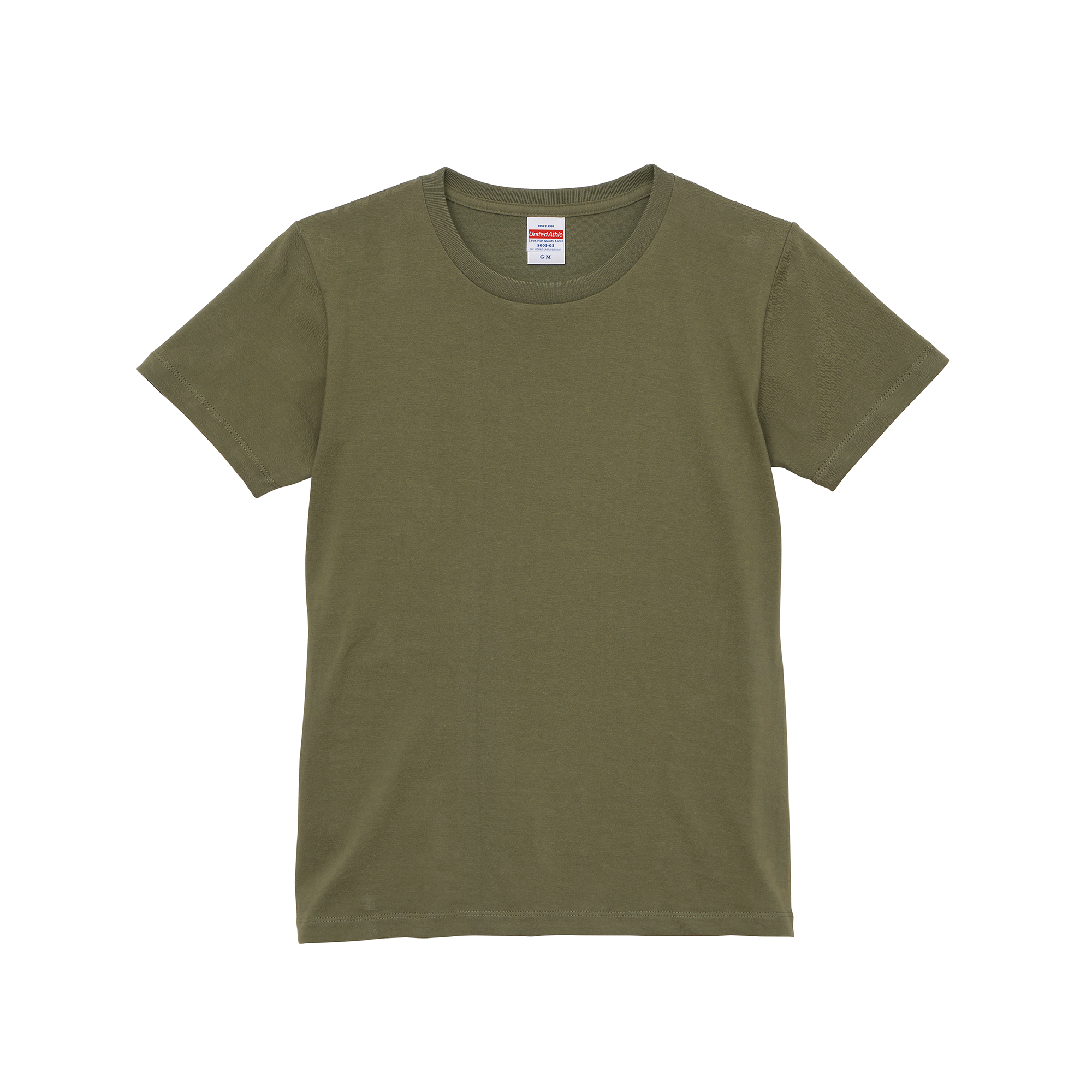 Tシャツ レディース 半袖 綿100% 名入れ ネーム刺繍 カジュアル 5.6オンス United Athle ユナイテッドアスレ 500103 | United Athle | 17