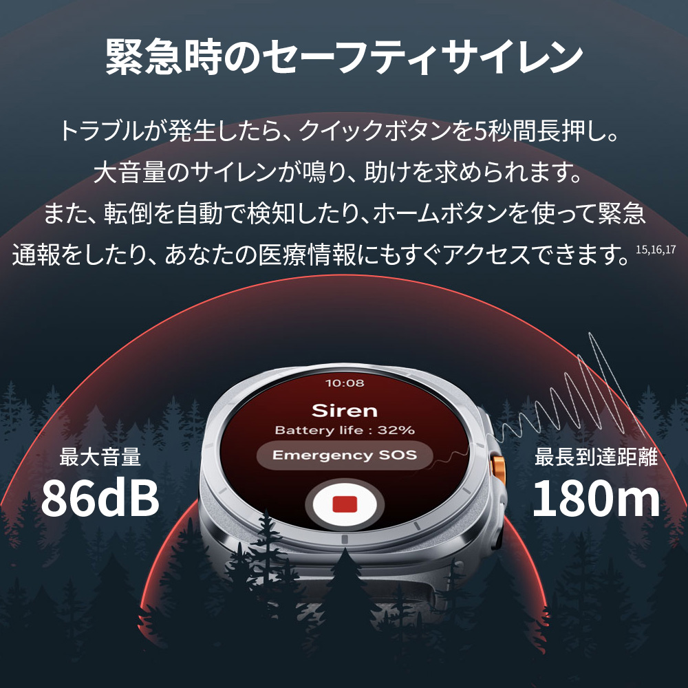 【Samsung公式】Samsung Galaxy Watch Ultra（2025）チタニウム スマートウォッチ 本体 Felica対応 IP68 Bluetooth GPS搭載 通話機能の画像