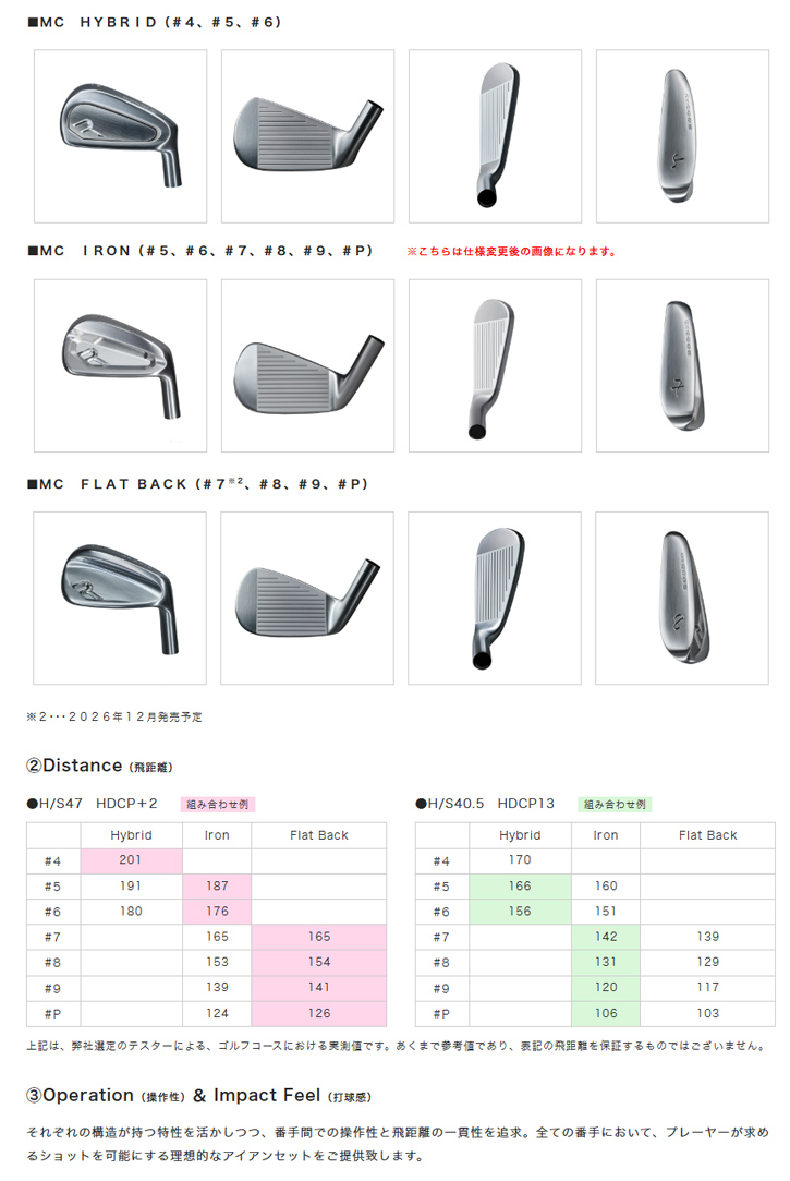 RODDIO MC アイアン（MC HYBRID/MC IRON/MC FLAT BACK） 5-P (6本