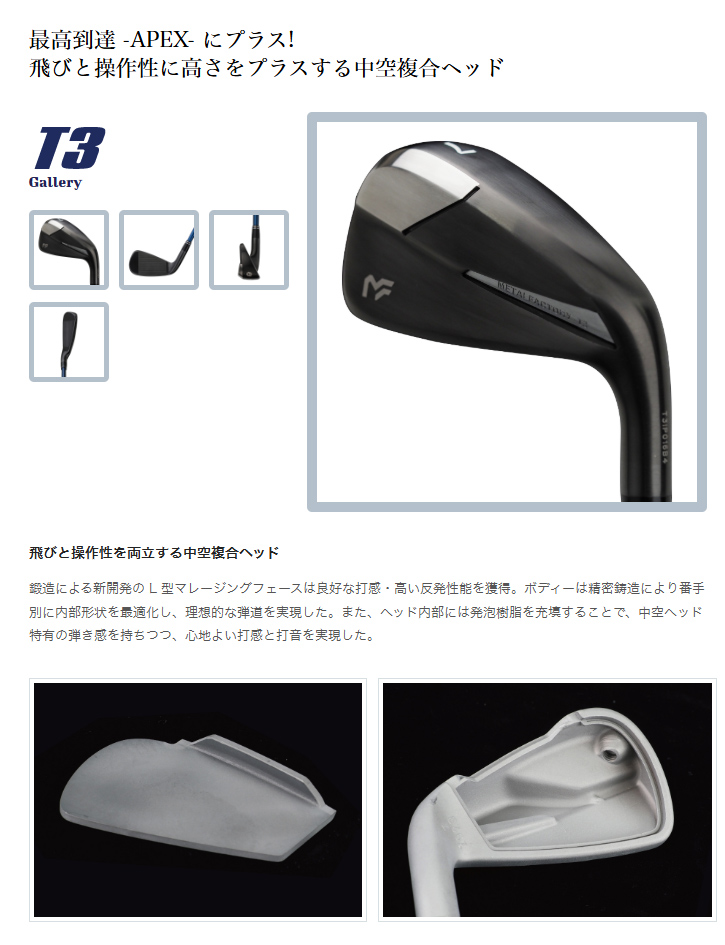 METALFACTORY (メタルファクトリー) T3 アイアン 6-Pw(5本セット) N.S.