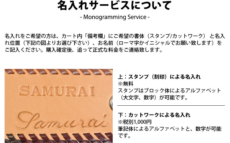 サムライクラフト ロングウォレット A-2 オイルレザー タン 31mm 真鍮 コンチョの画像