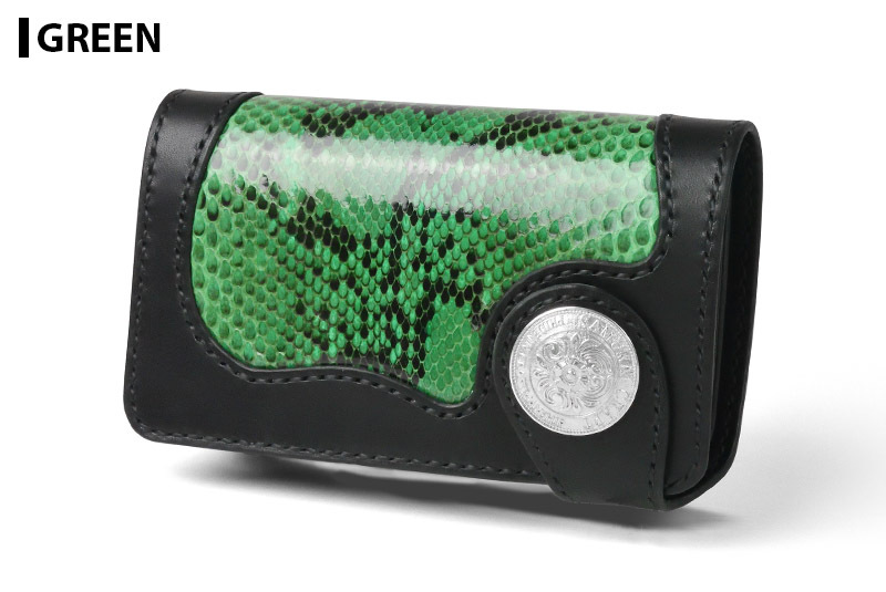 ミドルウォレット B-10 ダイヤモンドパイソン インレイ : サムライ