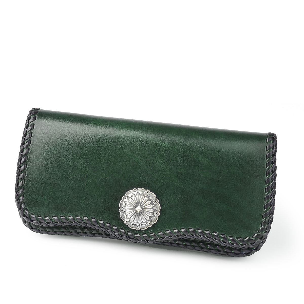 【サムライクラフト】 ロングウォレット B-6 ルガトショルダー レッド サムライクラフト 長財布 L字型ファスナー＜レッド＞(200mm×95mm×厚み