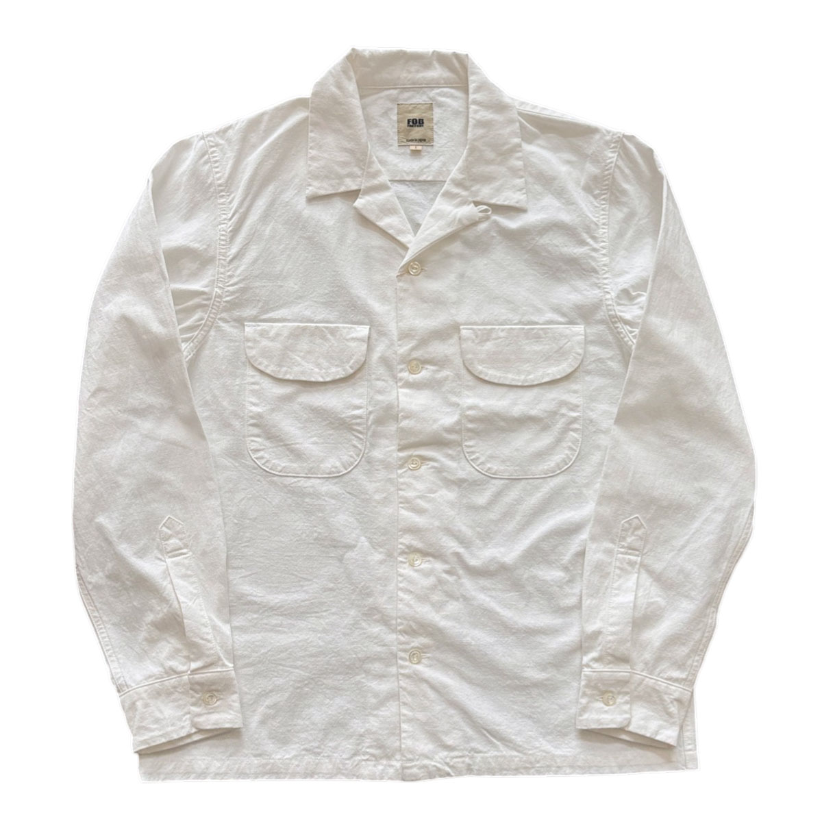 FOB FACTORY（エフオービーファクトリー） F3514 OPEN COLLAR SHIRT