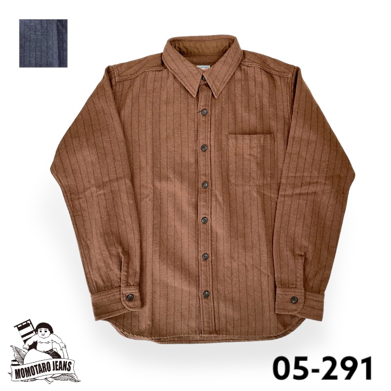 桃太郎ジーンズ 05-291 コットン＆ウールシャツ｜samuraicraft