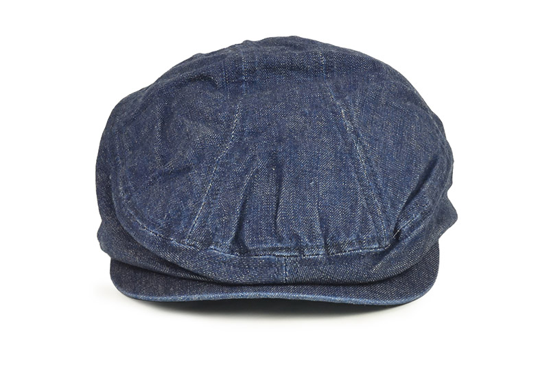 美品　桃太郎ジーンズ　デニムハンチング　フリーサイズ　日本製 桃太郎ジーンズ 出陣 デニム ハンチングキャップ 日本製