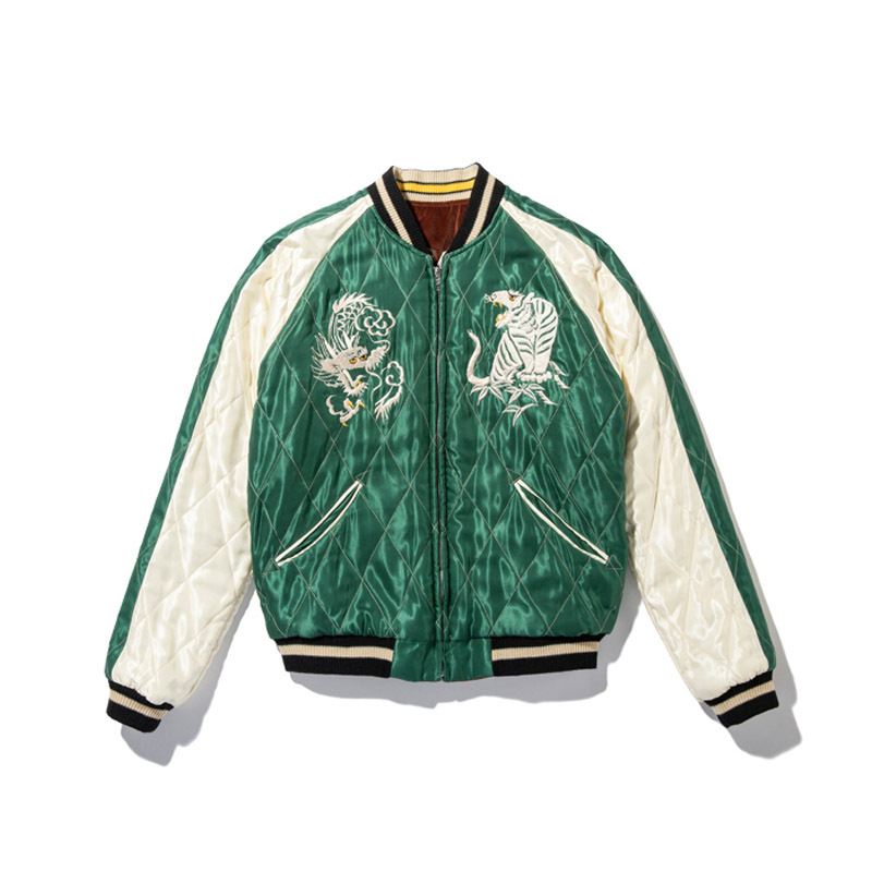 テーラー東洋 スーベニアジャケット スカジャン TT14652-138 / Mid 1950s Style Velveteen Souvenir  Jacket “ROARING TIGER” × “WHITE EAGLE”