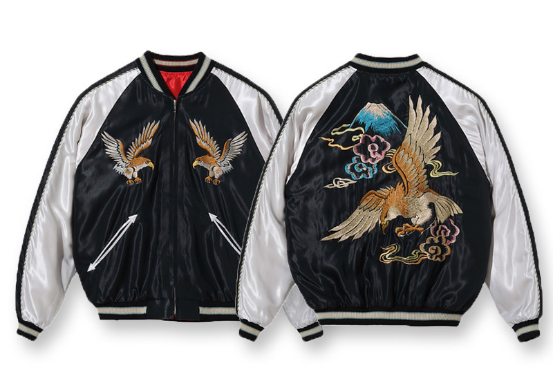 テーラー東洋 スーベニアジャケット スカジャン Lot No. TT15173-119 / Early 1950s Style Acetate Souvenir Jacket “EAGLE” × “BLACK DRAGON”｜samuraicraft｜04