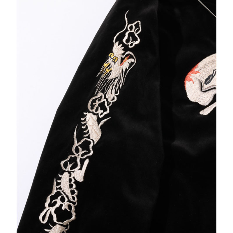 テーラー東洋 Lot No. TT15197-119 / Mid 1950s Style Velveteen × Acetate Souvenir  Jacket “KOSHO & CO.” Special Edition “SKULL” × “WHITE EAGLE