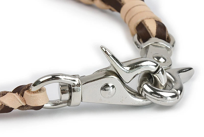 ウォレットチェーン 4本編み サドルレザー ダイヤ編み : サムライ