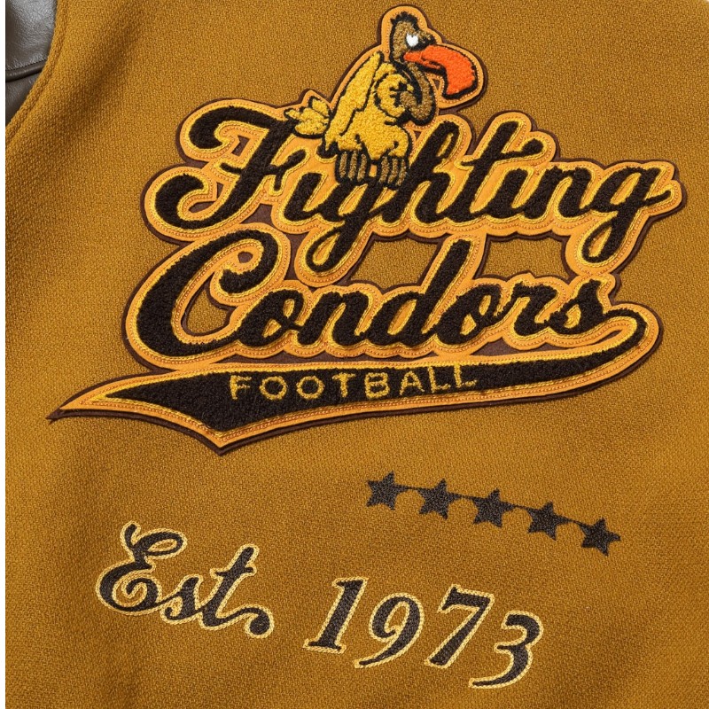 ホワイツビル スタジャン WV15603-156 ウールメルトンアワード ジャケット FIGHTING CONDORS (GOLD)の画像
