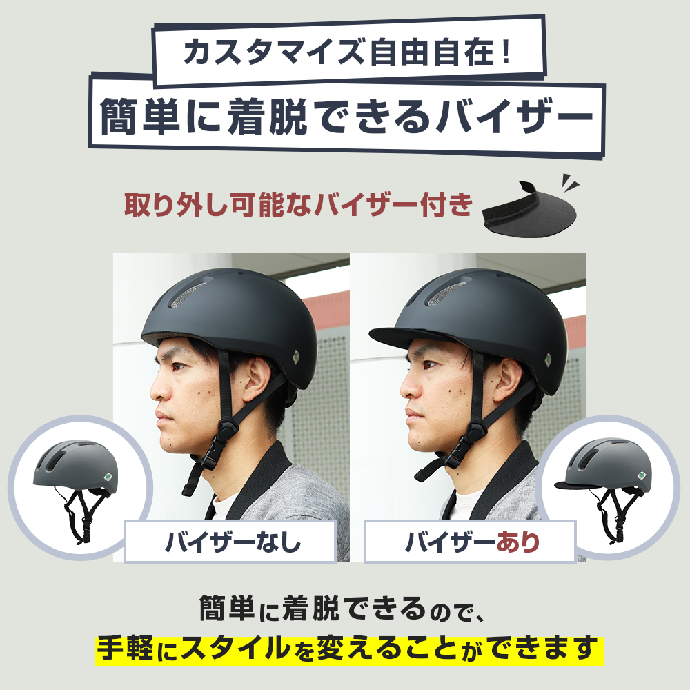 SG規格 自転車 ヘルメット 大人 SMRG 自転車用 ロードバイク バイザー脱着可 レディース メンズ 通学 通勤 M/L 55-60cm SR-UH 関連画像4