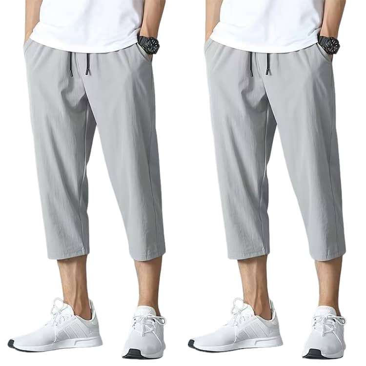 クロップドパンツ 接触冷感 メンズ スポーツウェア 7分丈 ハーフパンツ