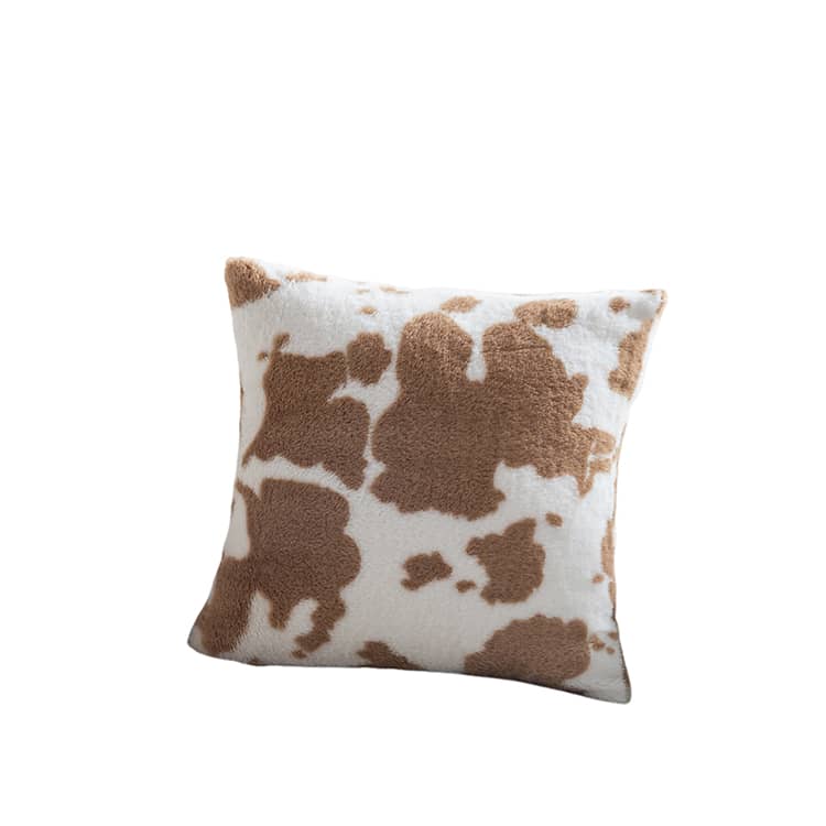 2枚セット】 クッションカバー 45×45cm 乳牛柄 マイクロファイバー