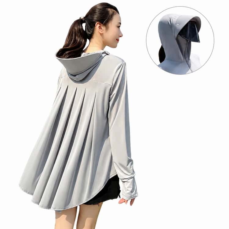 UV パーカー ラッシュガード レディース UVカット 春夏用 無地 燕尾 UV パーカー ラッシュガード レディース UVカット 春夏用 無地 燕尾