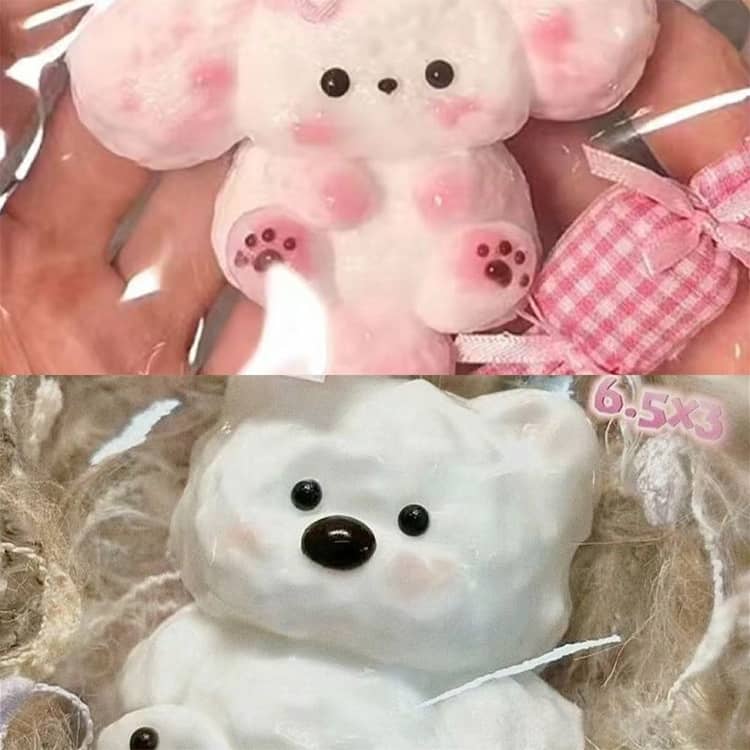 2点セット どうぶつ スクイーズ ふわとろスクイーズ ぷにぷに おもちゃ