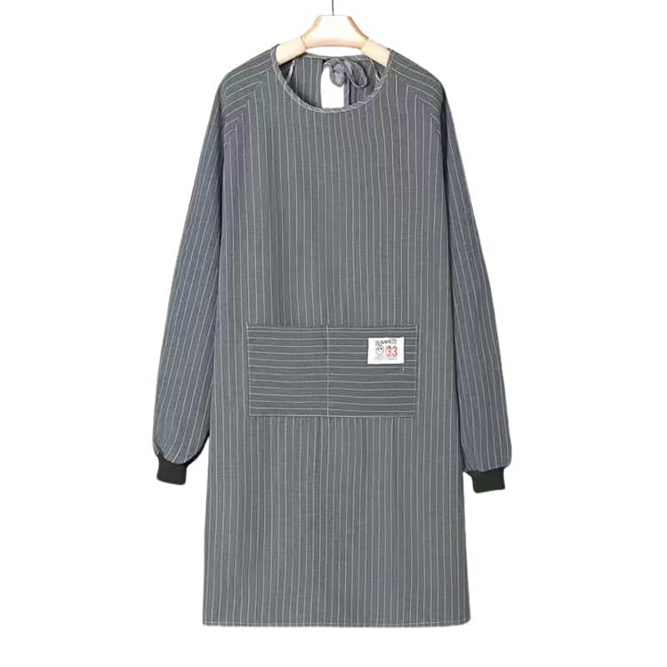 割烹着 レディース エプロン 保育士 後ろ紐留め キッチン 長袖