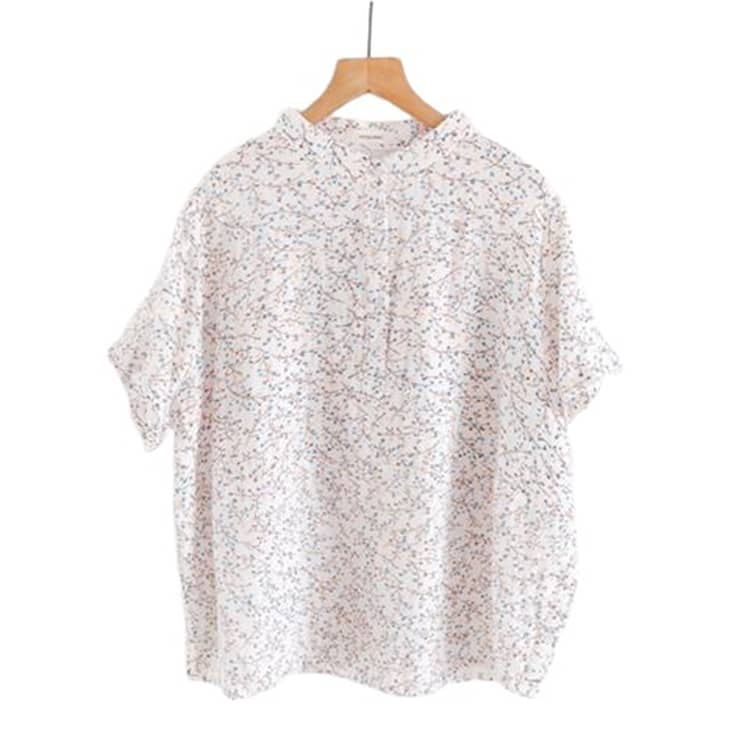 花柄 ガーゼ シャツ Tシャツ ブラウス 夏 レディース ガーゼシャツ