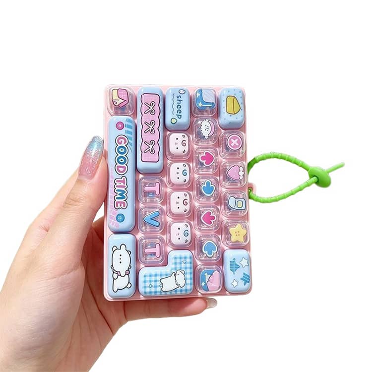 26キー フィジェットキーボード キーホルダー かわいい ミニキーボード