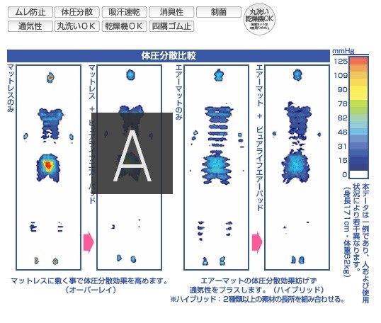 ピュアライフ) ピュアライフ エアーパッド PA2004C 幅100×長さ191×厚み