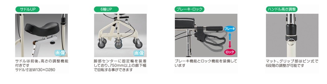 星光医療器製作所) アルコースイッチ 100626 歩行器 歩行車 イス付