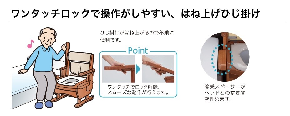 (アロン化成) 安寿 家具調トイレセレクトR はねあげ 533-867 暖房便座 介護 高齢者 ポータブル 簡易 非常用 トイレ 種類