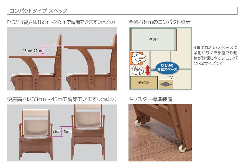アロン化成 安寿 家具調トイレセレクトR コンパクト 533-882 暖房便座