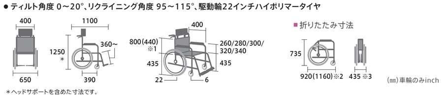 (ミキ) ティルト リクライニング車椅子 自走式 BAL-11 ノーパンクタイヤ仕様 リーズナブル 折りたたみ 耐荷重100kg MiKi｜sanai-kaigo2｜03