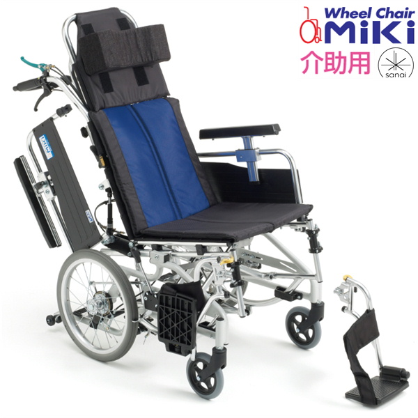 (ミキ) ティルト リクライニング車椅子 介助式 BAL-12 ノーパンクタイヤ仕様 リーズナブル 折りたたみ 耐荷重100kg MiKi