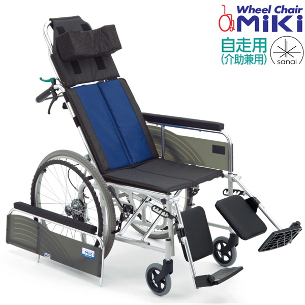 (納期1.5〜2.5ヵ月) (ミキ) リクライニング車椅子 自走式 BAL-13 エレベーティング機能付き ノーパンクタイヤ仕様 (受注生産品)｜sanai-kaigo2