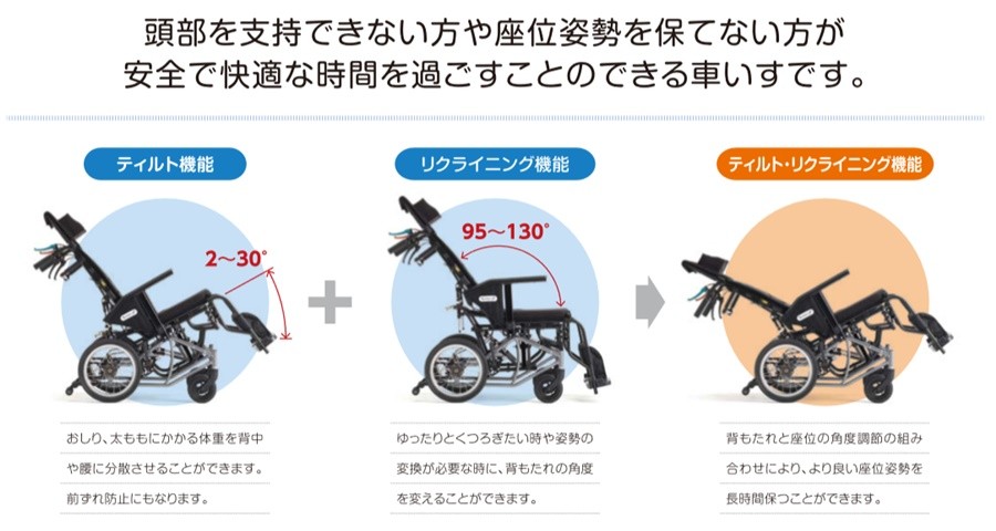 (ミキ) カルティマ CRT-WR ティルト&リクライニング車椅子 ノーパンクタイヤ仕様 介助式 軽量 スリム コンパクト｜sanai-kaigo2｜06