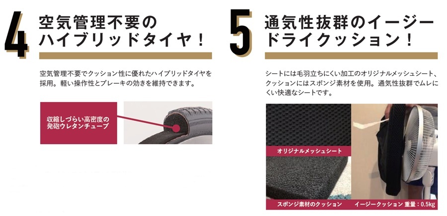 (松永製作所) グレイスコア マルチ GRC-31B 車椅子 自走式 多機能タイプ コンパクト ノーパンクタイヤ仕様_7
