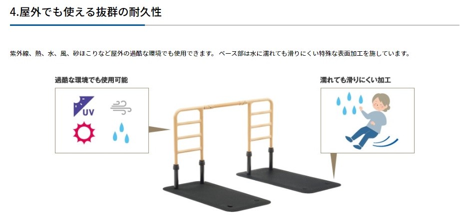 モルテン) ルーツ エントランス 片手すり MNTPOE 介護 屋外用 階段