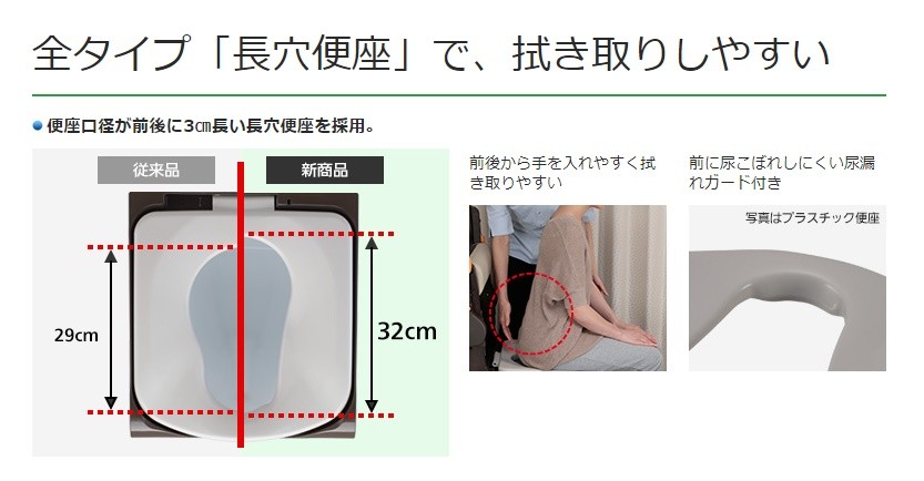 パナソニック) 家具調トイレ 座楽 コンパクト PN-L23206 プラスチック