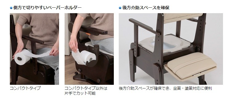 Panasonic 家具調トイレ 座楽 ひじ掛けはねあげ PN-L23408
