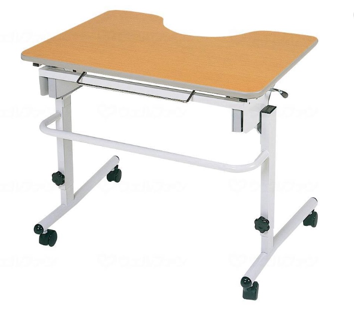 (日進医療器) ライフケアテーブル 天板傾斜調節付 TY506T リハビリテーブル 車椅子テーブル キャスター付 高さ調節 折りたたみ 介護 NISSIN