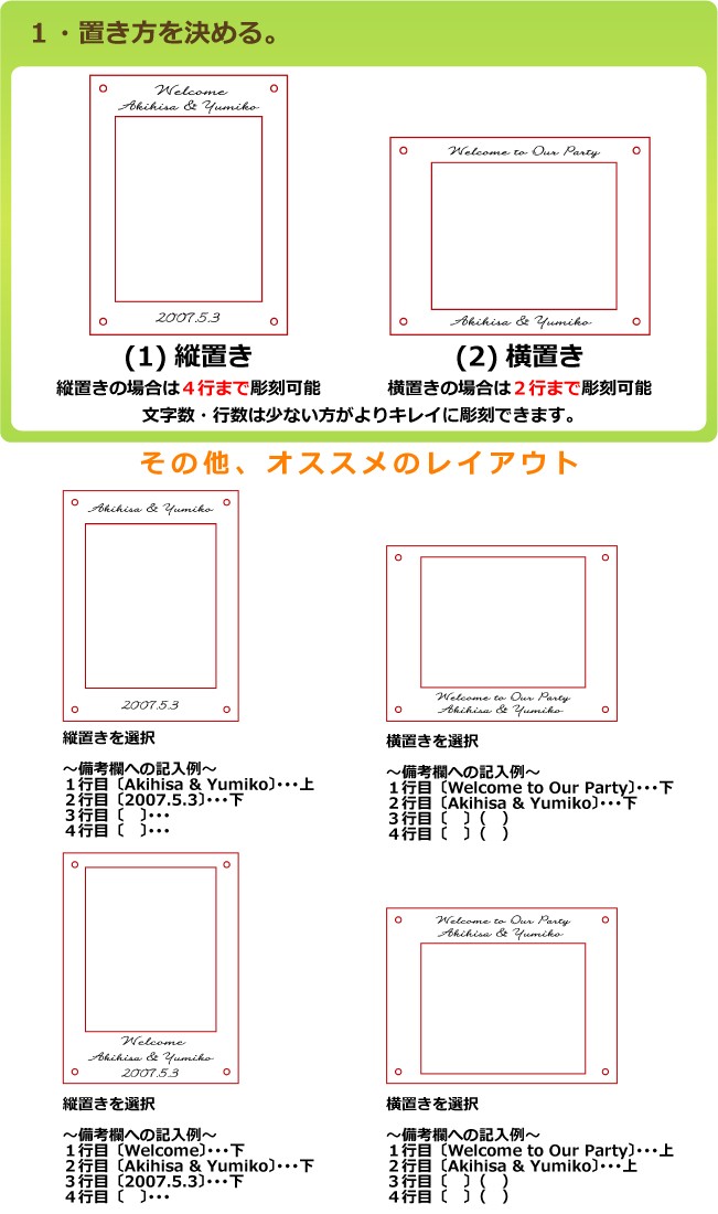ウェルカムボード 名入れ フォトフレーム(六切り判用 アクリルクリア