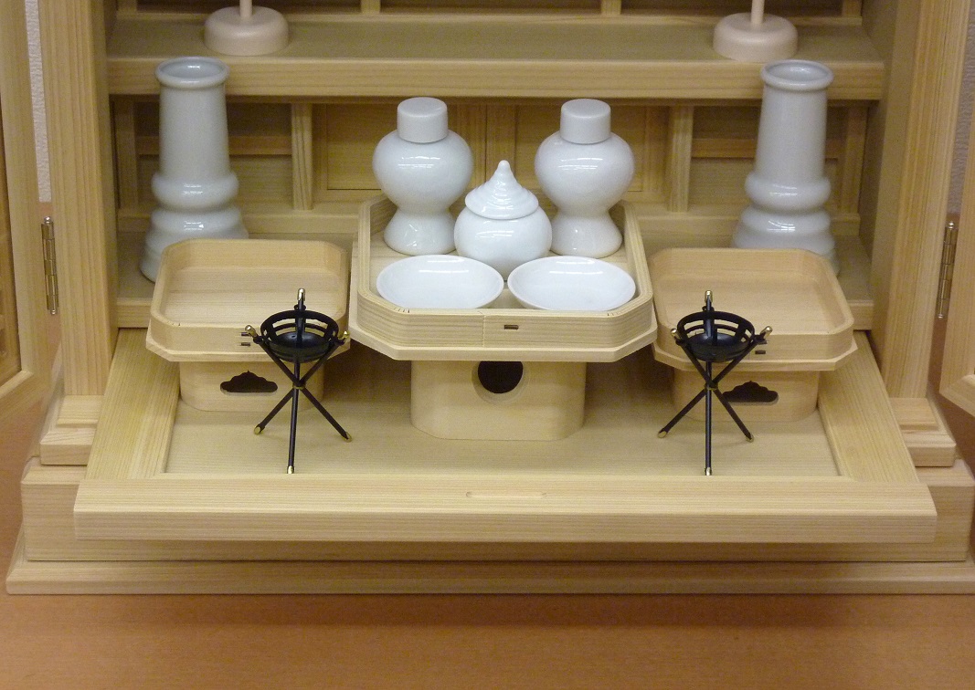 仏壇屋 滝田商店 祖霊舎(神徒壇)用神具セット 大(御霊舎 祭壇宮