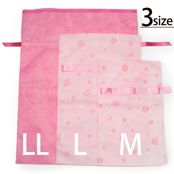 サイズについて：おまかせ巾着不織布ラッピング