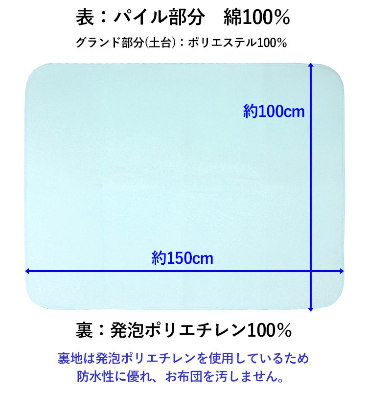 亀屋 ブルー防水シーツ デニムタイプ 手数料安い