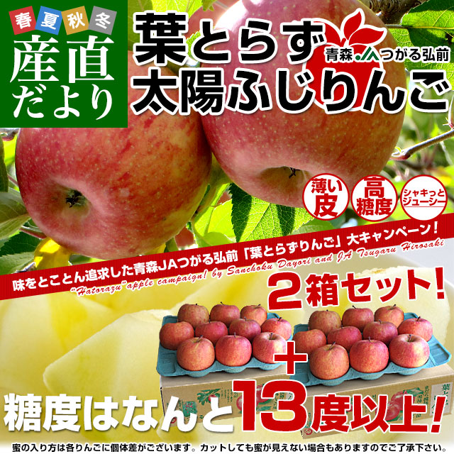 青森県から産地直送 JAつがる弘前 葉とらず太...の詳細画像1