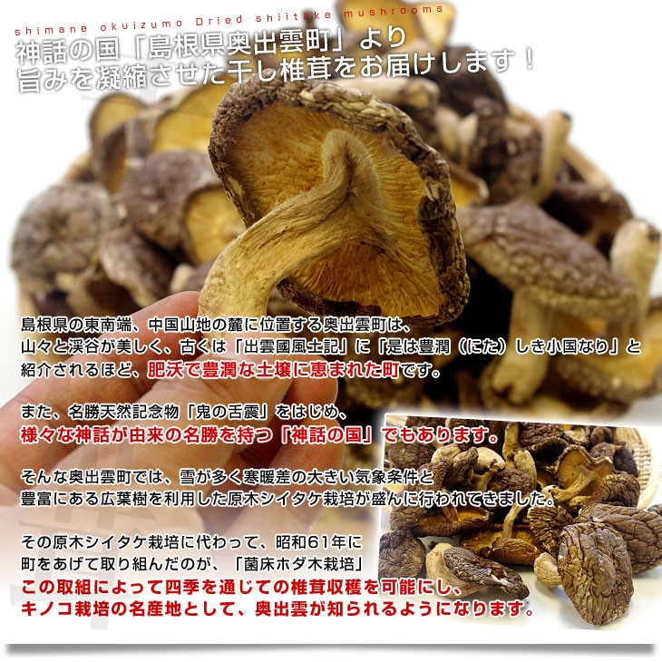 島根県より産地直送 奥出雲椎茸 干し椎茸 70g×３袋入り 送料無料 :1200632090:産直だより - 通販 - Yahoo!ショッピング